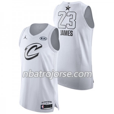 Män Cleveland Cavaliers Tröja LeBron James 23 2018 All Star Jordan Brand Vit Swingman